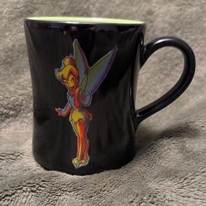 Disney Store Peter Pan's Tinkerbell Black Outside, Green Inside Coffee/Tea Mug